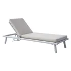 Transat d'extérieur en aluminium avec coussin 196 x 75 cm - Sundra Viadurini