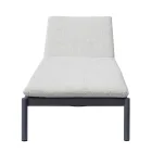Transat d'extérieur en aluminium avec coussin 205 x 76 cm - Tessara Viadurini