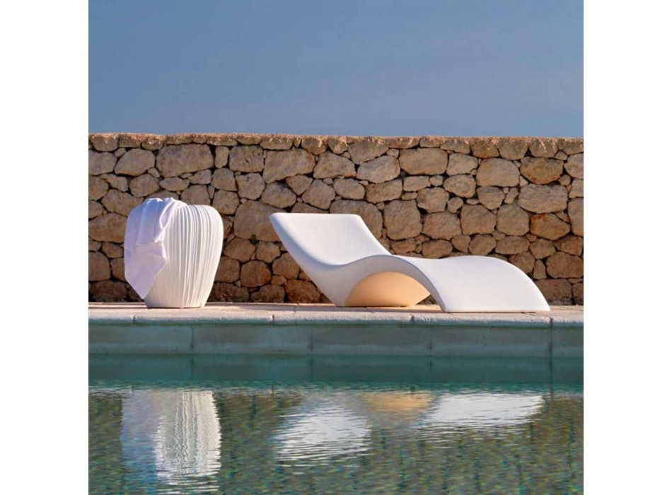 Chaise longue de design moderne en polyéthylène coloré - Cloe par Myyour Viadurini