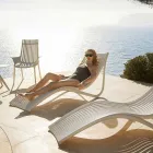 Chaise Longue Extérieure Sunbed, Plastique Blanc ou Écru 4 Pièces - Ibiza par Vondom Viadurini