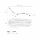 Chaise Longue Extérieure Sunbed, Plastique Blanc ou Écru 4 Pièces - Ibiza par Vondom Viadurini