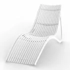 Chaise Longue Extérieure Sunbed, Plastique Blanc ou Écru 4 Pièces - Ibiza par Vondom Viadurini