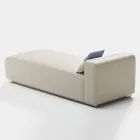 Chaise longue d'extérieur avec rembourrage en caoutchouc drainant Made in Italy - Bahias Viadurini