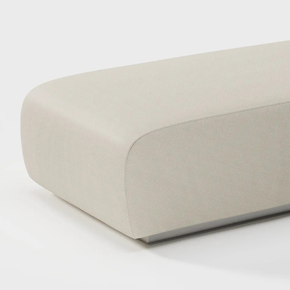 Chaise longue d'extérieur avec rembourrage en caoutchouc drainant Made in Italy - Bahias Viadurini