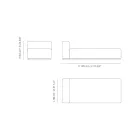 Chaise longue d'extérieur avec rembourrage en caoutchouc drainant Made in Italy - Bahias Viadurini