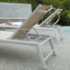 Chaise longue d'extérieur en aluminium avec différentes finitions - Sheet Viadurini