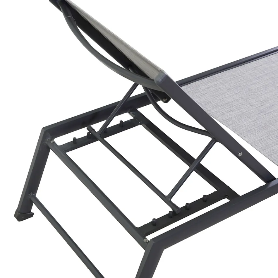 Chaise longue d'extérieur en aluminium avec différentes finitions - Sheet Viadurini