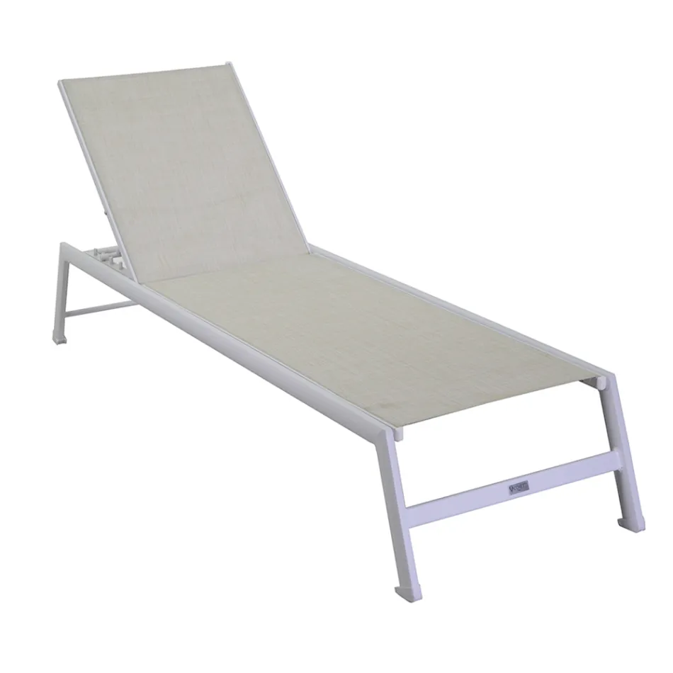 Chaise longue d'extérieur en aluminium avec différentes finitions - Sheet Viadurini