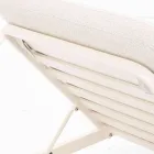 Chaise longue d'extérieur en aluminium et tissu avec roues - Solaria Viadurini