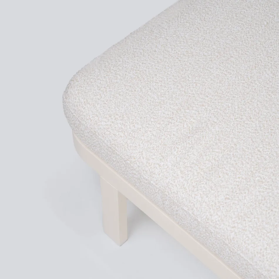 Chaise longue d'extérieur en aluminium et tissu avec roues - Solaria Viadurini
