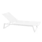 Transat d'extérieur en aluminium et textilène avec roues rétractables, 2 pièces - Donkey Viadurini