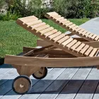 Transat d'extérieur en teck naturel - Yggdrasil Viadurini