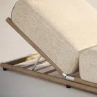 Chaise longue d'extérieur en tissu et structure en bois Made in Italy - Armelia Viadurini