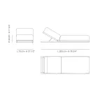 Chaise longue d'extérieur en tissu et structure en bois Made in Italy - Armelia Viadurini