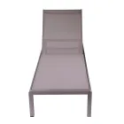 Chaise longue d'extérieur en aluminium anodisé et textilène - Block Viadurini