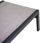 Chaise longue d'extérieur en aluminium et textilène avec 2 roues - Costume Viadurini