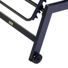 Chaise longue d'extérieur en aluminium et textilène avec 2 roues - Costume Viadurini