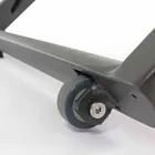 Chaise longue d'extérieur inclinable avec roues en aluminium et textilène - Jewel Viadurini