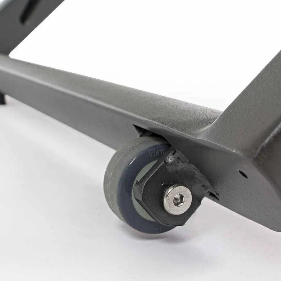 Chaise longue d'extérieur inclinable avec roues en aluminium et textilène - Jewel Viadurini