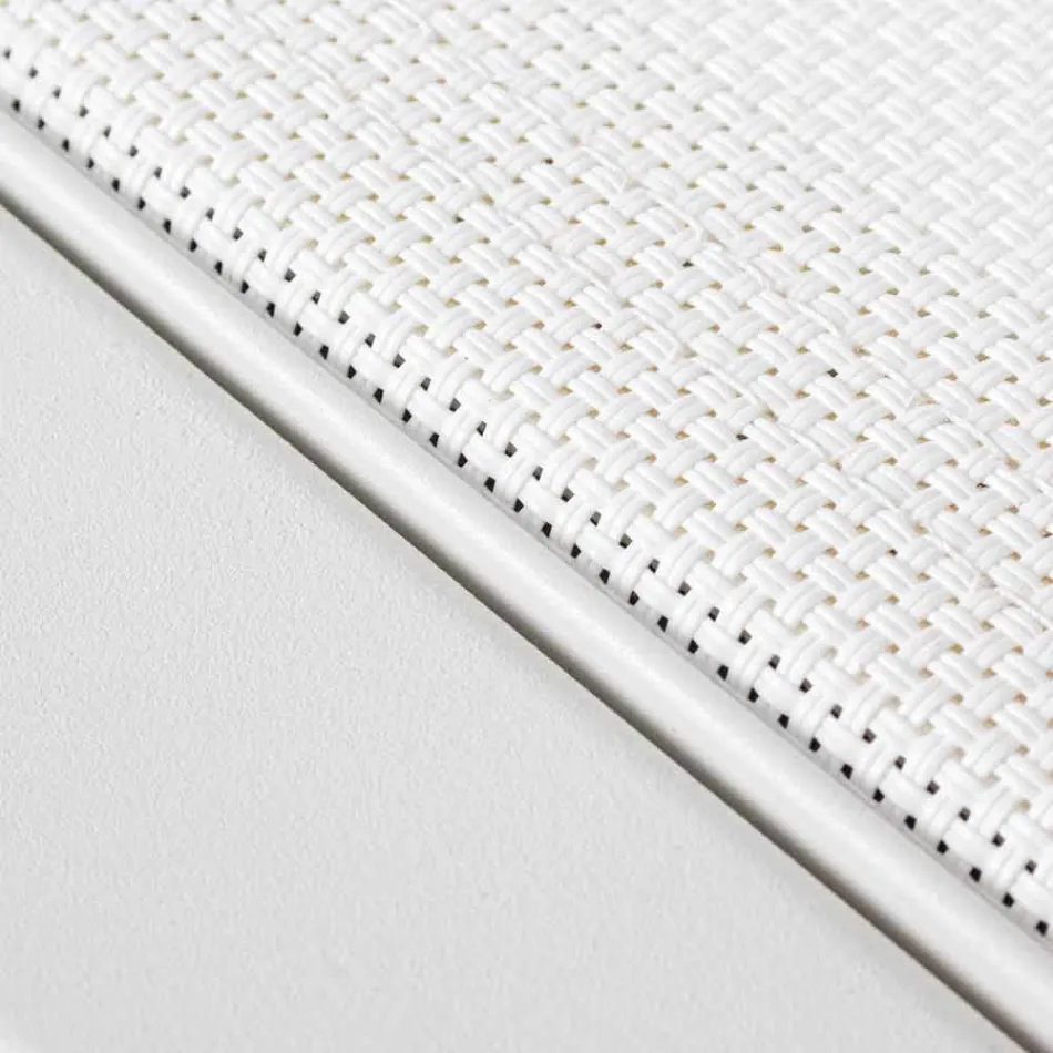 Chaise longue d'extérieur inclinable avec roues en aluminium et textilène - Jewel Viadurini