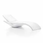 Chaise longue de jardin design en plastique blanc - Zoe par Mayyour Viadurini