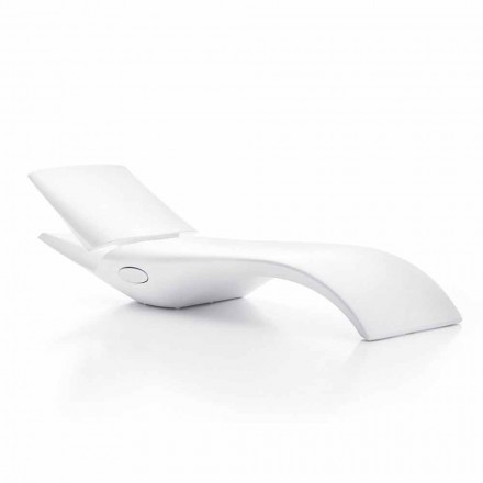 Chaise longue de jardin design en plastique blanc - Zoe par Mayyour Viadurini