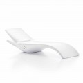 Chaise longue de jardin design en plastique blanc - Zoe par Mayyour
