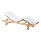Chaise longue de jardin avec structure en teck Made in Italy - Sleepy Viadurini