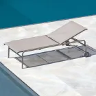 Lit de jardin empilable en acier Made in Italy 2 pièces - Arwen Viadurini