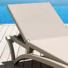 Transat de jardin empilable en polypropylène et textilène coloré - Artelia Viadurini