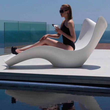 Lit de jardin Surf by Vondom, design moderne en polyéthylène Viadurini