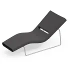 Chaise longue de jardin en polyéthylène de différentes couleurs avec support en métal - Bollo Viadurini