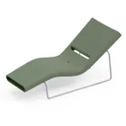 Chaise longue de jardin en polyéthylène de différentes couleurs avec support en métal - Bollo Viadurini