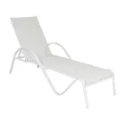 Chaise longue de jardin empilable en aluminium et textilène - Spero Viadurini