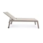 Transat de jardin moderne en aluminium avec roulettes pour l'extérieur - Franz Viadurini