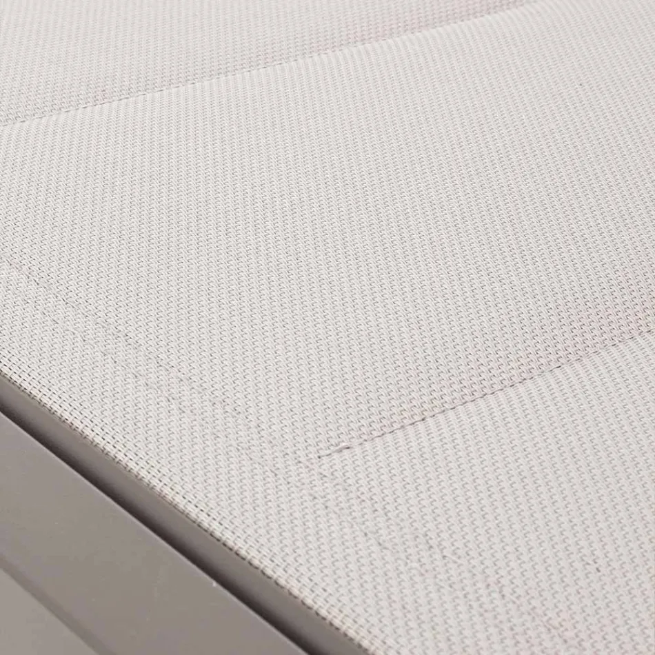 Transat de jardin moderne en aluminium avec roulettes pour l'extérieur - Franz Viadurini