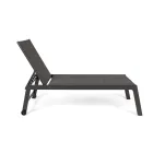 Transat de jardin moderne en aluminium avec roulettes pour l'extérieur - Franz Viadurini