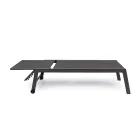 Transat de jardin moderne en aluminium avec roulettes pour l'extérieur - Franz Viadurini