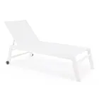 Transat de jardin moderne en aluminium avec roulettes pour l'extérieur - Franz Viadurini