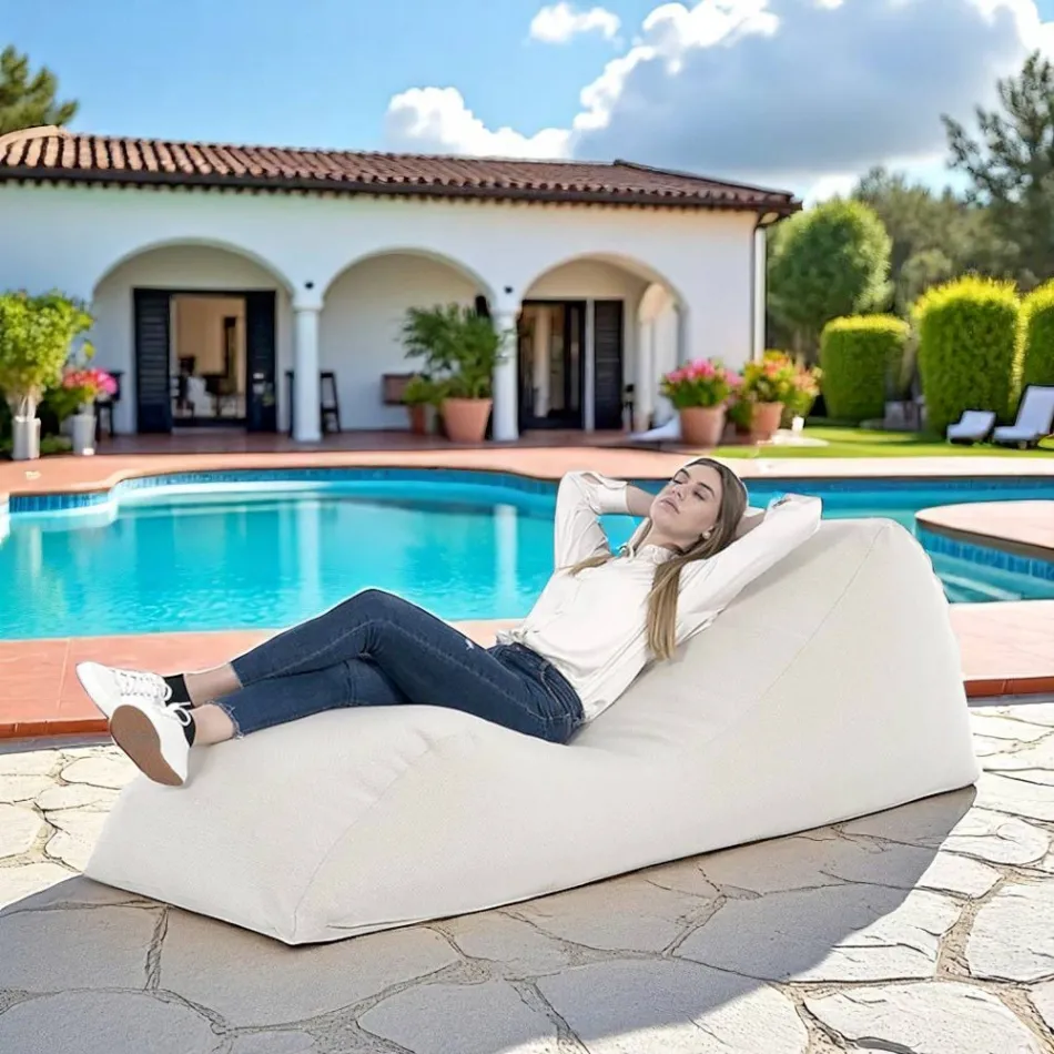 Lit bébé d'intérieur Maestrale en tissu lin blanc Viadurini