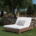 Chaise longue d'extérieur simple ou double en rotin synthétique de luxe - Yves Viadurini