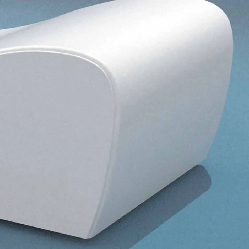 Lit relax en cuir imitation blanche vague Trona nautique made in Italy Viadurini