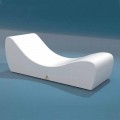 Chaise longue blanche de design moderne Onda par Trona