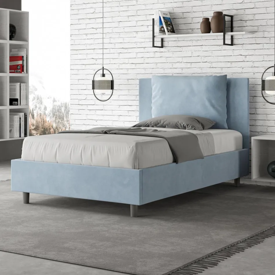 Tête de lit 120x200 cm avec coussins en microfibre, fabriquée en Italie - Olympics Viadurini