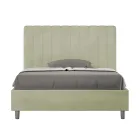 Lit en microfibre 140 x 200 cm à rayures verticales symétriques, fabriqué en Italie - Glove Viadurini