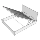 Tête de lit 140x200 cm avec coussins en microfibre, fabriquée en Italie - Olympics Viadurini