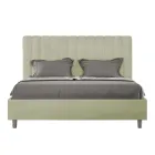 Lit en microfibre 160 x 200 cm à rayures verticales symétriques, fabriqué en Italie - Glove Viadurini