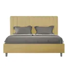 Lit en microfibre 160 x 200 cm à rayures verticales symétriques, fabriqué en Italie - Glove Viadurini