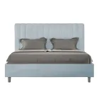 Lit en microfibre 160 x 200 cm à rayures verticales symétriques, fabriqué en Italie - Glove Viadurini