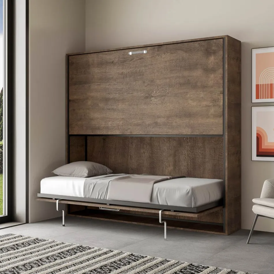 Lit superposé horizontal pliable fabriqué en Italie - Collaboratif Viadurini